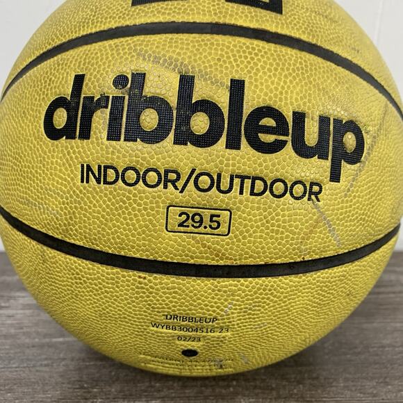 Dribble Up Basketball Official Size Indoor Outdoor 29.5 Basketball Yellow - Picture 2 of 5